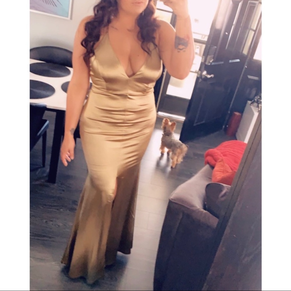 Gold formal dress